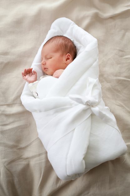 Rożek niemowlęcy lniany - kolor biały