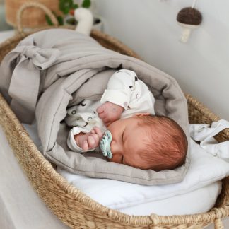 Rożek niemowlęcy lniany - kolor beżowy