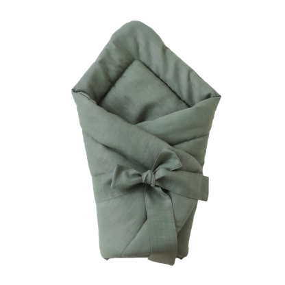 linen baby wrap forest green