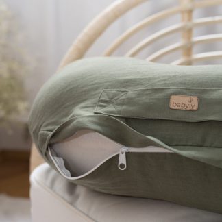 Pokrowiec na poduszkę do karmienia lniany - (różne kolory)