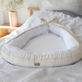 kokon niemowlęcy velvet, gniazdko dla niemowląt, poduszki do pokoju dziecka