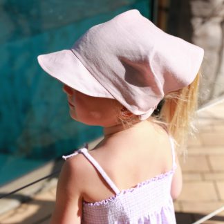 lniana chustka na głowę, czapka na lato dla dzieci i niemowląt