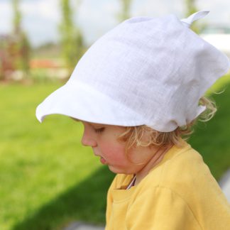lniana chustka na głowę, czapka na lato dla dzieci i niemowląt