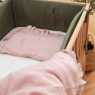 Ochraniacz do łóżeczka lniany - (różne kolory)