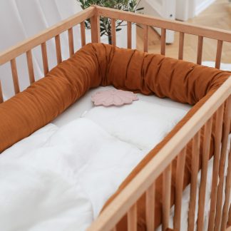 Ochraniacz do łóżeczka wałek / rulon lniany - (różne kolory)