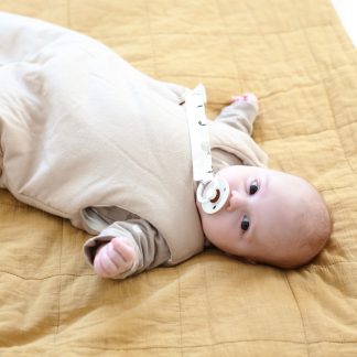 Śpiworek niemowlęcy do spania -FLANNEL- cappuccino