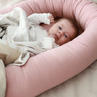 Kokon niemowlęcy wielofunkcyjny - FLANNEL - blush