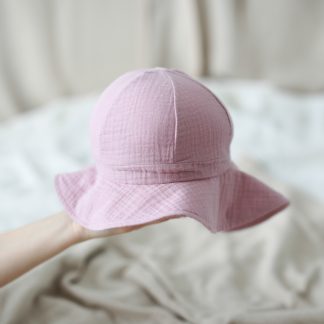Muślinowy kapelusz dziecięcy-  letnia czapka przeciwsłoneczna - różne kolory
