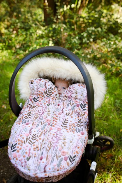 Pokrowiec na fotelik samochodowy - Velvet - beżowy | Babyly.pl