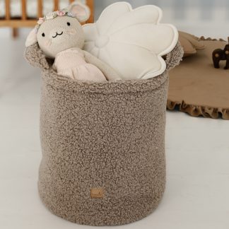 Pojemnik/ kosz na zabawki Teddy - taupe
