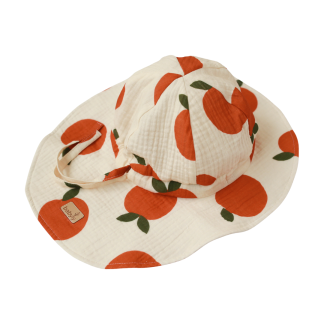 Muślinowy kapelusz przeciwsłoneczny dla dzieci - Owocki