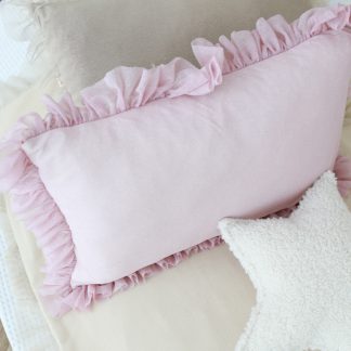 Brokatowa poduszka dekoracyjna - śmietankowa